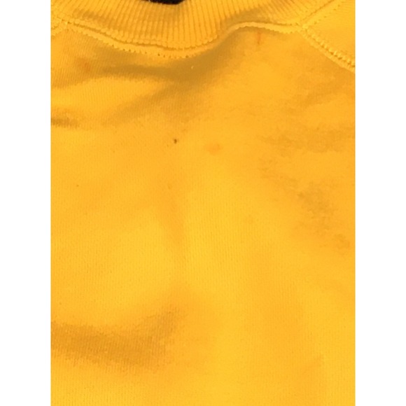 Mickey Mouse Disneyland Sweatshirt Men's Large Yellow Crewneck Pullover - Picture 9 of 10